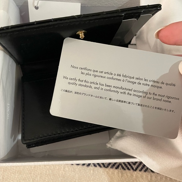 Lady Dior Flap Card Holder - Black Patent Cannage Calfskin W TAGS AND OG PACKAGE - Picture 10 of 12